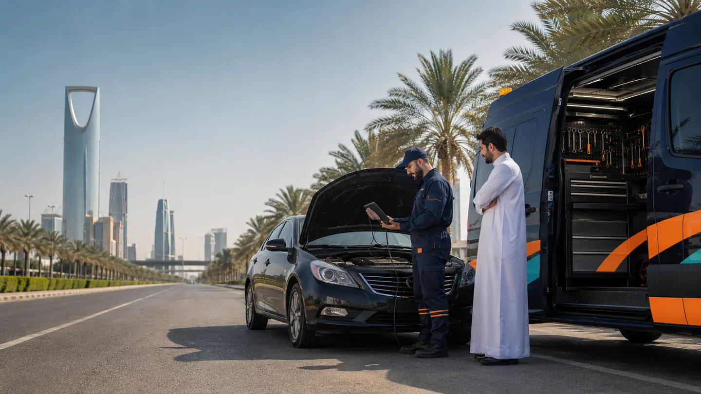 كراج تصليح سيارات متنقل ضمن خدمات ورشة متنقلة الرياض